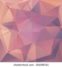 abstract background consisting of pastel pink, orange, brown triangles, vector illustration