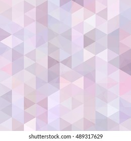 Abstract background consisting of pastel pink triangles. Geometric design for business presentations or web template banner flyer. Vector illustration