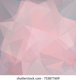 Abstract background consisting of pastel pink triangles. Geometric design for business presentations or web template banner flyer. Vector illustration