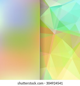 abstract background consisting of pastel triangles and matt  glass, vector illustration