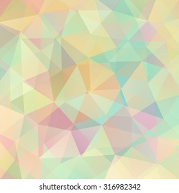 abstract background consisting of pastel +triangles, vector illustration