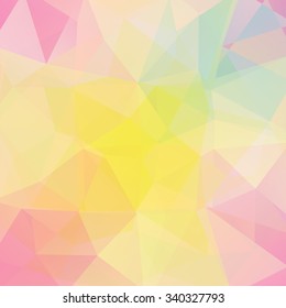 abstract background consisting of pastel triangles, vector illustration