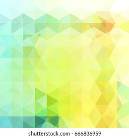 Abstract background consisting of pastel yellow, blue, green, triangles. Geometric design for business presentations or web template banner flyer. Vector illustration