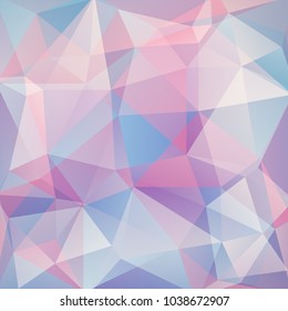 Abstract background consisting of pink, blue, gray triangles. Geometric design for business presentations or web template banner flyer. Vector illustration
