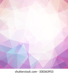 fondo abstracto compuesto por triángulos rosa, azul, blanco, ilustración vectorial