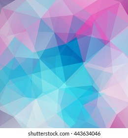 abstract background consisting of pink, blue triangles, vector illustration