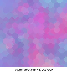 Abstract background consisting of pink, blue hexagons. Geometric design for business presentations or web template banner flyer. Vector illustration