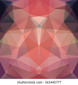 Abstract background consisting of pink, brown, beige triangles. Geometric design for business presentations or web template banner flyer. Vector illustration