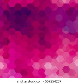 Abstract background consisting of pink hexagons. Geometric design for business presentations or web template banner flyer. Vector illustration