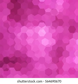 Abstract background consisting of pink hexagons. Geometric design for business presentations or web template banner flyer. Vector illustration.