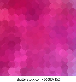 Abstract background consisting of pink hexagons. Geometric design for business presentations or web template banner flyer. Vector illustration