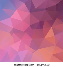 abstract background consisting of pink, orange, blue  triangles, vector illustration