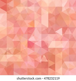 Abstract background consisting of pink, orange triangles. Geometric design for business presentations or web template banner flyer. Vector illustration