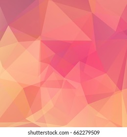 Abstract background consisting of pink, orange triangles. Geometric design for business presentations or web template banner flyer. Vector illustration