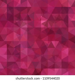 Abstract background consisting of pink, purple triangles. Geometric design for business presentations or web template banner flyer. Vector illustration