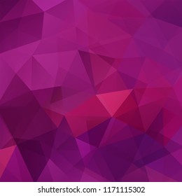 Abstract background consisting of pink, purple triangles. Geometric design for business presentations or web template banner flyer. Vector illustration