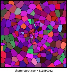 abstract background consisting of pink, purple, green geometrical shapes, vector illustration