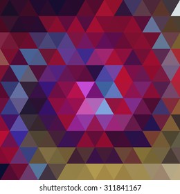 abstract background consisting of pink, purple triangles, vector illustration