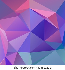 abstract background consisting of pink, purple, blue triangles, vector illustration 