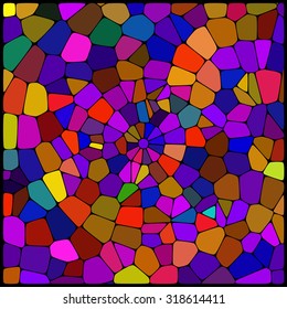 abstract background consisting of pink, purple, brown, red, blue geometrical shapes, vector illustration