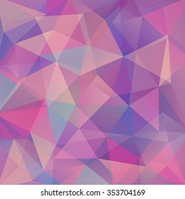 abstract background consisting of pink, purple  triangles, vector illustration