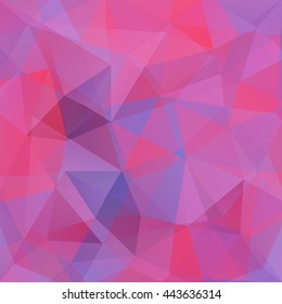 abstract background consisting of pink, purple  triangles, vector illustration
