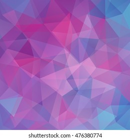abstract background consisting of pink, purple, blue triangles, vector illustration