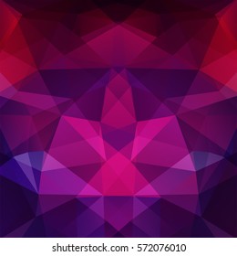 Abstract background consisting of pink, purple  triangles. Geometric design for business presentations or web template banner flyer. Vector illustration