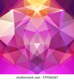 Abstract background consisting of pink, purple  triangles. Geometric design for business presentations or web template banner flyer. Vector illustration