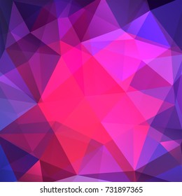 Abstract background consisting of pink, purple triangles. Geometric design for business presentations or web template banner flyer. Vector illustration