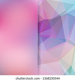 Abstract background consisting of pink triangles. Geometric design for business presentations or web template banner flyer. Vector illustration