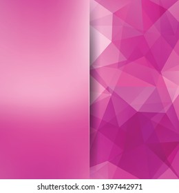 Abstract background consisting of pink triangles. Geometric design for business presentations or web template banner flyer. Vector illustration