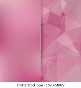 Abstract background consisting of pink triangles. Geometric design for business presentations or web template banner flyer. Vector illustration