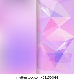abstract background consisting of pink triangles and matt  glass, vector illustration