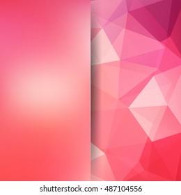 Abstract background consisting of pink triangles. Geometric design for business presentations or web template banner flyer. Vector illustration