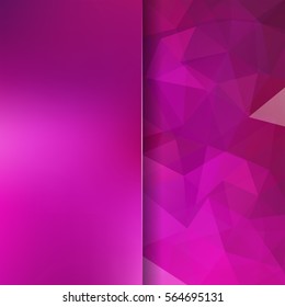 Abstract background consisting of pink triangles. Geometric design for business presentations or web template banner flyer. Vector illustration.
