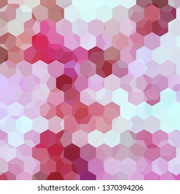 Abstract background consisting of pink, white, red hexagons. Geometric design for business presentations or web template banner flyer. Vector illustration