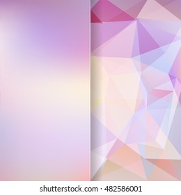 abstract background consisting of pink, white triangles and matt  glass