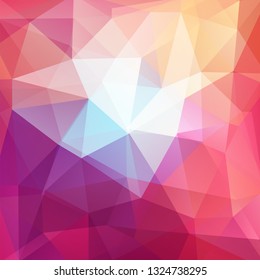 Abstract background consisting of pink, yellow, red, purple triangles. Geometric design for business presentations or web template banner flyer. Vector illustration