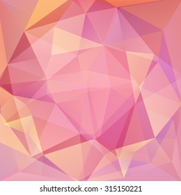 abstract background consisting of pink, yellow triangles, vector illustration