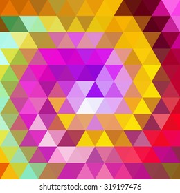 abstract background consisting of pink, yellow triangles, vector illustration 