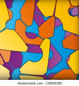 Abstract background consisting of plates, Vector eps 10