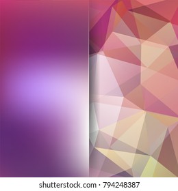 Abstract background consisting of purple, beige triangles. Geometric design for business presentations or web template banner flyer. Vector illustration