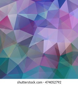 abstract background consisting of purple, green, blue  triangles, vector illustration