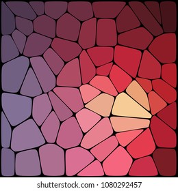abstract background consisting of purple, pink, red geometrical shapes with thick black borders, vector illustration.