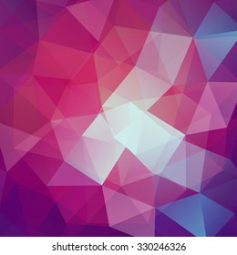 abstract background consisting of purple, pink, blue, green  triangles, vector illustration
