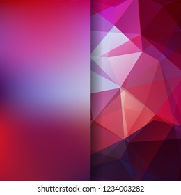 Abstract background consisting of purple triangles. Geometric design for business presentations or web template banner flyer. Vector illustration