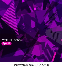 abstract background consisting of purple triangles