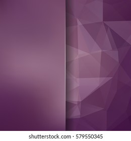 Abstract background consisting of purple triangles. Geometric design for business presentations or web template banner flyer. Vector illustration