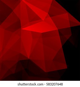 Abstract background consisting of red, black triangles. Geometric design for business presentations or web template banner flyer. Vector illustration